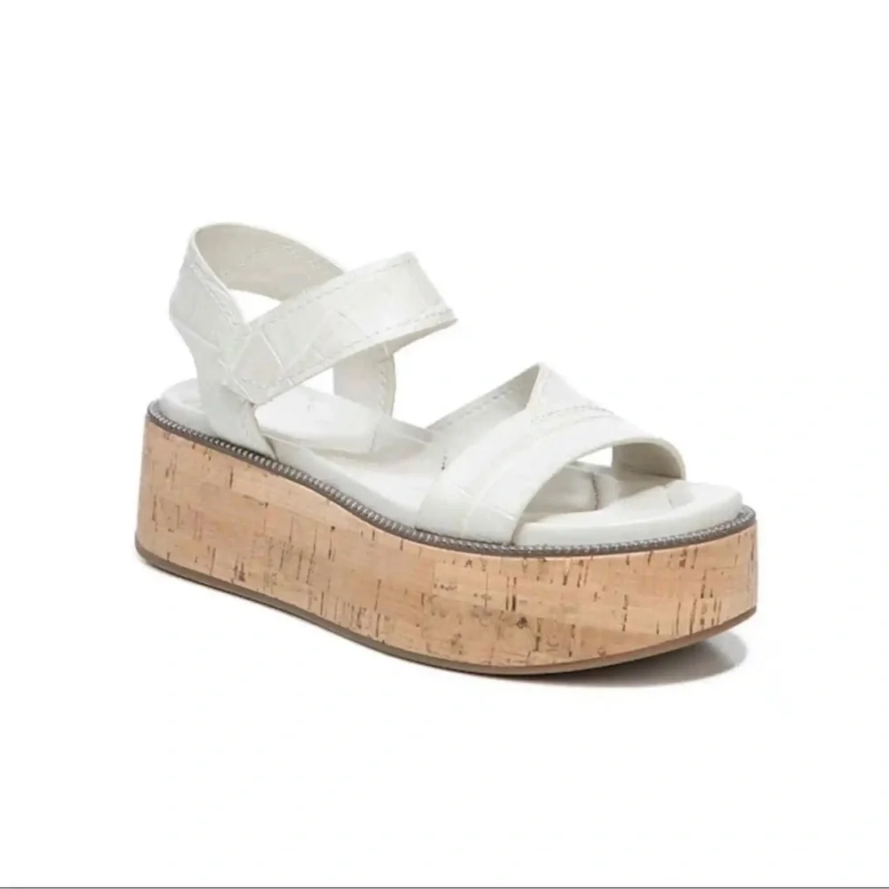 Franco Sarto White Platform Sandals